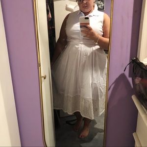 Eloquii Dresses - ELOQUII Linen Button Down Collared Eyelet Dress Eloquii Dresses - ELOQUII Linen Button Down Collared Eyelet Dress
